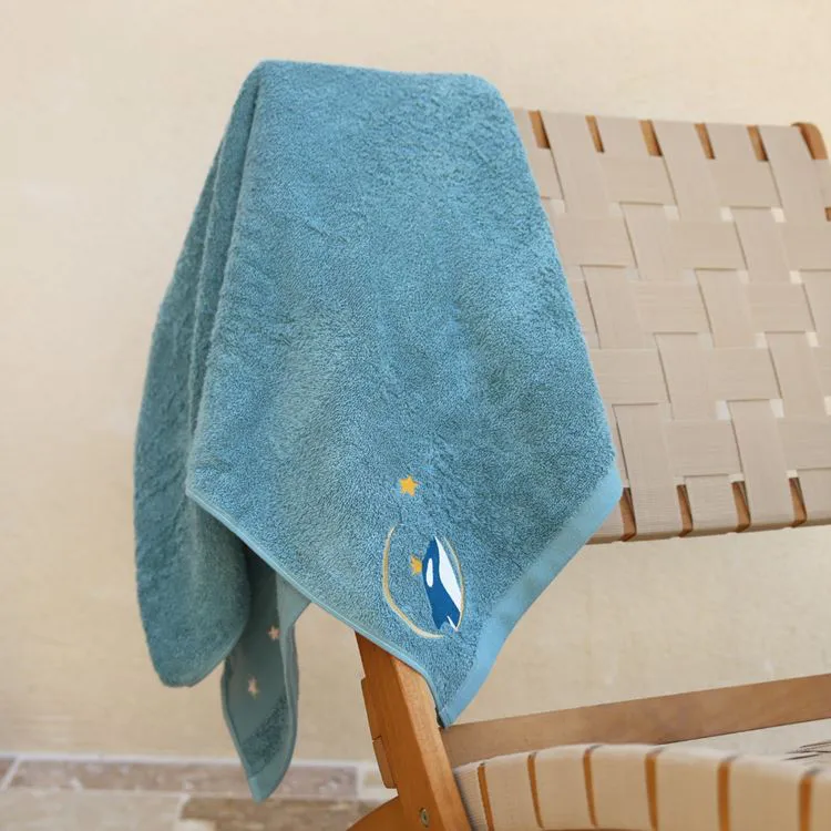 Serviette orque bleu océan